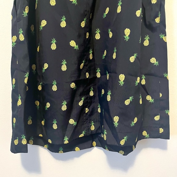 j.crew • navy blue pineapple 🍍 print spaghetti strap a-line mini dress - Picture 10 of 17